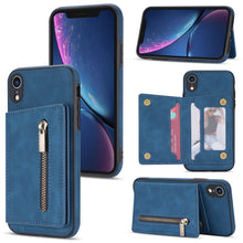 Load image into Gallery viewer, Zipper Card Holder Phone Case, For iPhone 11 Pro Max, For iPhone X / XS, For iPhone XR, For iPhone XS Max, For iPhone SE 2022 / 2020 / 8 / 7, For iPhone 8 Plus / 7 Plus, For iPhone 12 Pro, For iPhone 12 mini