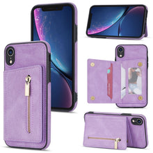 Load image into Gallery viewer, Zipper Card Holder Phone Case, For iPhone 11 Pro Max, For iPhone X / XS, For iPhone XR, For iPhone XS Max, For iPhone SE 2022 / 2020 / 8 / 7, For iPhone 8 Plus / 7 Plus, For iPhone 12 Pro, For iPhone 12 mini