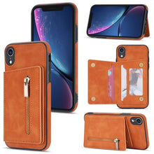 Load image into Gallery viewer, Zipper Card Holder Phone Case, For iPhone 11 Pro Max, For iPhone X / XS, For iPhone XR, For iPhone XS Max, For iPhone SE 2022 / 2020 / 8 / 7, For iPhone 8 Plus / 7 Plus, For iPhone 12 Pro, For iPhone 12 mini