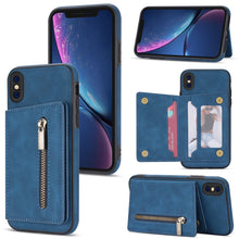 Load image into Gallery viewer, Zipper Card Holder Phone Case, For iPhone 11 Pro Max, For iPhone X / XS, For iPhone XR, For iPhone XS Max, For iPhone SE 2022 / 2020 / 8 / 7, For iPhone 8 Plus / 7 Plus, For iPhone 12 Pro, For iPhone 12 mini