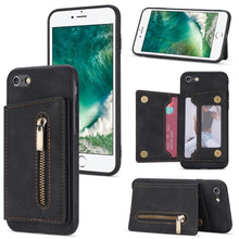 Load image into Gallery viewer, Zipper Card Holder Phone Case, For iPhone 11 Pro Max, For iPhone X / XS, For iPhone XR, For iPhone XS Max, For iPhone SE 2022 / 2020 / 8 / 7, For iPhone 8 Plus / 7 Plus, For iPhone 12 Pro, For iPhone 12 mini