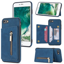 Load image into Gallery viewer, Zipper Card Holder Phone Case, For iPhone 11 Pro Max, For iPhone X / XS, For iPhone XR, For iPhone XS Max, For iPhone SE 2022 / 2020 / 8 / 7, For iPhone 8 Plus / 7 Plus, For iPhone 12 Pro, For iPhone 12 mini