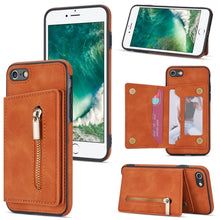 Load image into Gallery viewer, Zipper Card Holder Phone Case, For iPhone 11 Pro Max, For iPhone X / XS, For iPhone XR, For iPhone XS Max, For iPhone SE 2022 / 2020 / 8 / 7, For iPhone 8 Plus / 7 Plus, For iPhone 12 Pro, For iPhone 12 mini