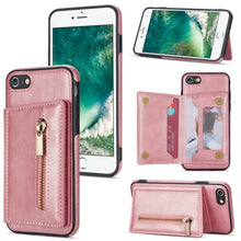 Load image into Gallery viewer, Zipper Card Holder Phone Case, For iPhone 11 Pro Max, For iPhone X / XS, For iPhone XR, For iPhone XS Max, For iPhone SE 2022 / 2020 / 8 / 7, For iPhone 8 Plus / 7 Plus, For iPhone 12 Pro, For iPhone 12 mini