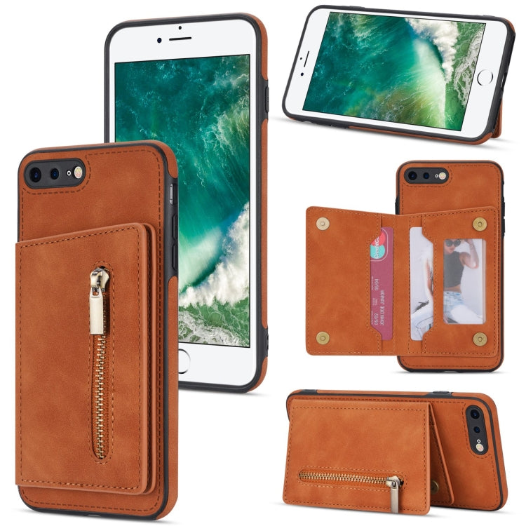 Zipper Card Holder Phone Case, For iPhone 11 Pro Max, For iPhone X / XS, For iPhone XR, For iPhone XS Max, For iPhone SE 2022 / 2020 / 8 / 7, For iPhone 8 Plus / 7 Plus, For iPhone 12 Pro, For iPhone 12 mini
