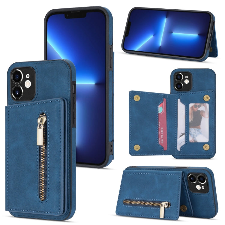 Zipper Card Holder Phone Case, For iPhone 11 Pro Max, For iPhone X / XS, For iPhone XR, For iPhone XS Max, For iPhone SE 2022 / 2020 / 8 / 7, For iPhone 8 Plus / 7 Plus, For iPhone 12 Pro, For iPhone 12 mini