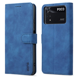AZNS Skin Feel Calf Texture Flip Leather Phone Case, For Xiaomi Poco M4 Pro 4G