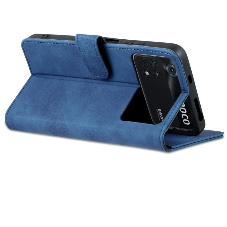 AZNS Skin Feel Calf Texture Flip Leather Phone Case, For Xiaomi Poco M4 Pro 4G