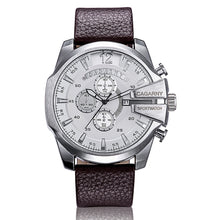 Load image into Gallery viewer, CAGARNY 6839 Irregular Large Dial Leather Band Quartz Sports Watch For Men