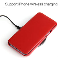 Load image into Gallery viewer, Fierre Shann Magnetic Genuine Leather Phone Case, For iPhone 13 mini, For iPhone 13, For iPhone 13 Pro, For iPhone 13 Pro Max