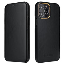 Load image into Gallery viewer, Fierre Shann Magnetic Genuine Leather Phone Case, For iPhone 13 mini, For iPhone 13, For iPhone 13 Pro, For iPhone 13 Pro Max