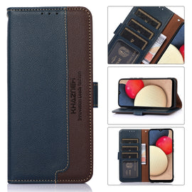 KHAZNEH Litchi Texture Leather RFID Phone Case, For Motorola Moto E32 4G, For Xiaomi 12 Lite