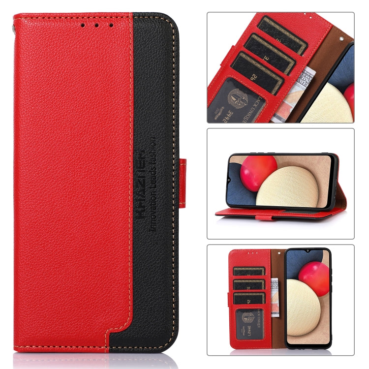 KHAZNEH Litchi Texture Leather RFID Phone Case, For Motorola Moto E32 4G, For Xiaomi 12 Lite