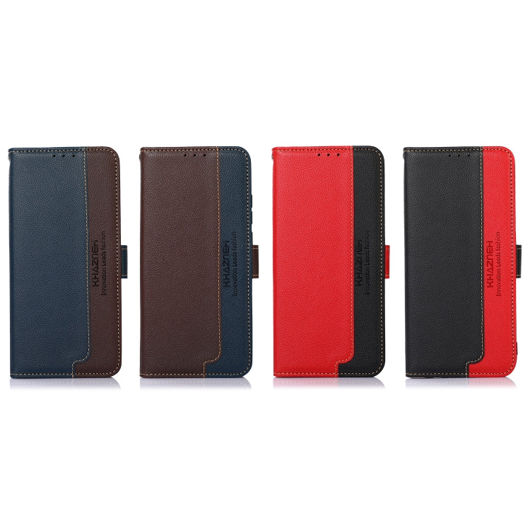 KHAZNEH Litchi Texture Leather RFID Phone Case, For Motorola Moto E32 4G, For Xiaomi 12 Lite