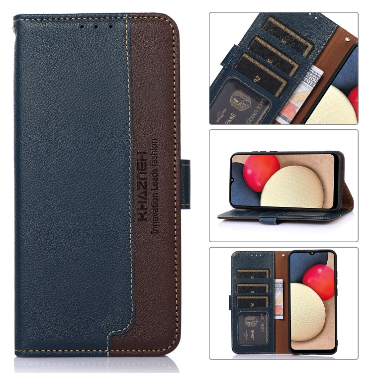 KHAZNEH Litchi Texture Leather RFID Phone Case, For Motorola Moto E32 4G, For Xiaomi 12 Lite