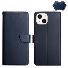 Load image into Gallery viewer, Genuine Leather Fingerprint-proof Horizontal Flip Phone Case, For iPhone 14, For iPhone 14 Plus, For iPhone 14 Pro, For iPhone 14 Pro Max