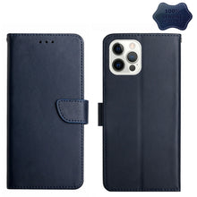 Load image into Gallery viewer, Genuine Leather Fingerprint-proof Horizontal Flip Phone Case, For iPhone 14, For iPhone 14 Plus, For iPhone 14 Pro, For iPhone 14 Pro Max