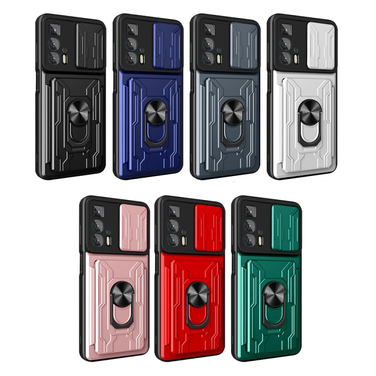 Sliding Camshield TPU+PC Phone Case with Card Slot, For Motorola Edge 20 Pro, For Motorola Moto G100, For OPPO A16, For Xiaomi 12 Pro, For OPPO Realme 8i