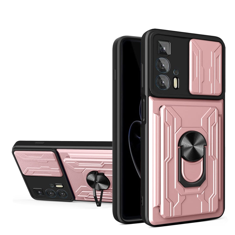 Sliding Camshield TPU+PC Phone Case with Card Slot, For Motorola Edge 20 Pro, For Motorola Moto G100, For OPPO A16, For Xiaomi 12 Pro, For OPPO Realme 8i