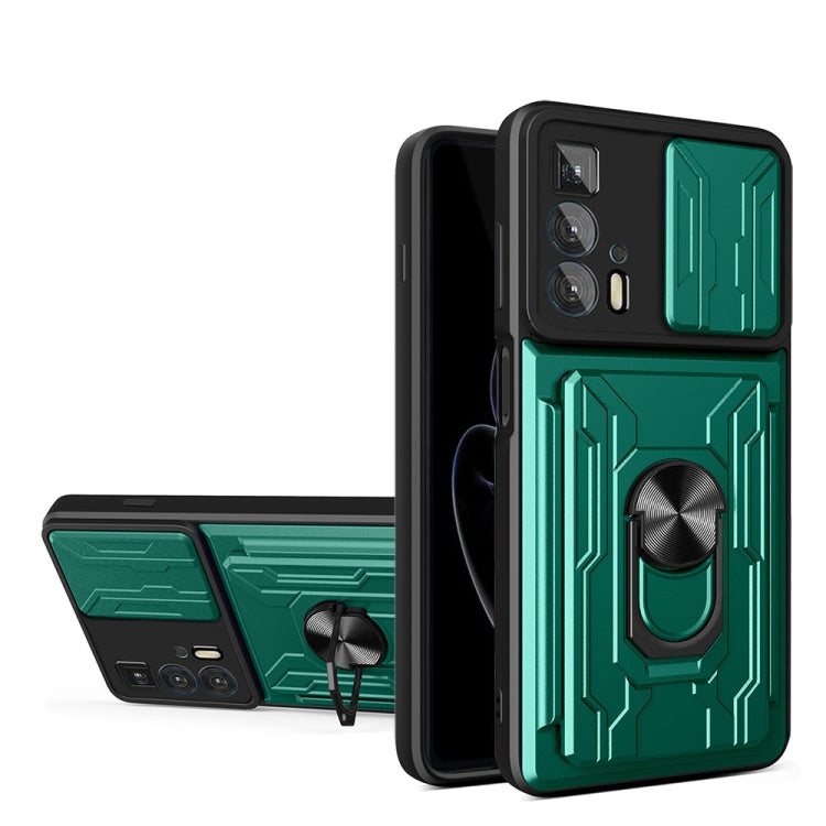 Sliding Camshield TPU+PC Phone Case with Card Slot, For Motorola Edge 20 Pro, For Motorola Moto G100, For OPPO A16, For Xiaomi 12 Pro, For OPPO Realme 8i