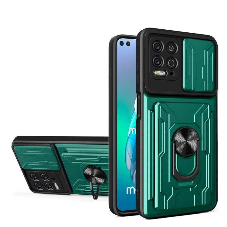 Sliding Camshield TPU+PC Phone Case with Card Slot, For Motorola Edge 20 Pro, For Motorola Moto G100, For OPPO A16, For Xiaomi 12 Pro, For OPPO Realme 8i