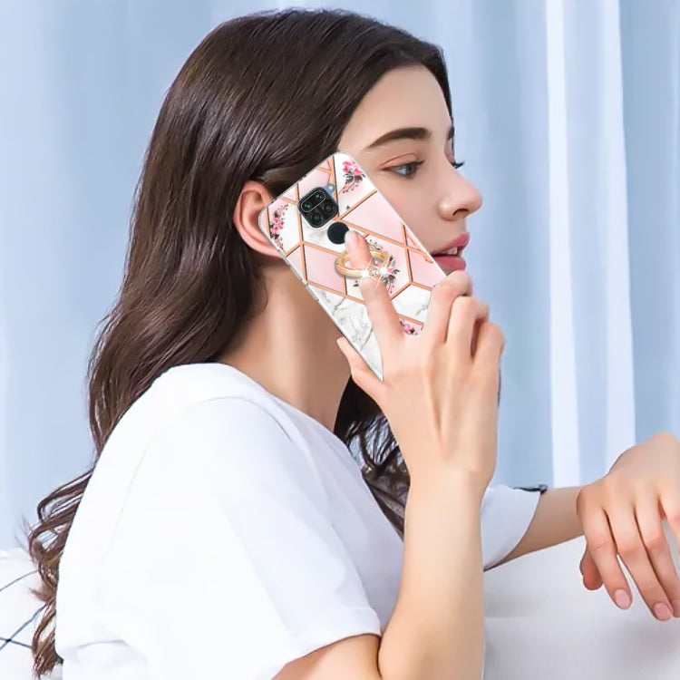 Splicing Marble Flower Pattern TPU Ring Holder Case, For Xiaomi Redmi Note 9 / 10X 4G, For Xiaomi Redmi Note 11 5G Chinese, For Xiaomi Redmi Note 11 Pro 5G / 4G Foreign, For Xiaomi Redmi Note 11 Pro / Note 11 Pro+                                       ...