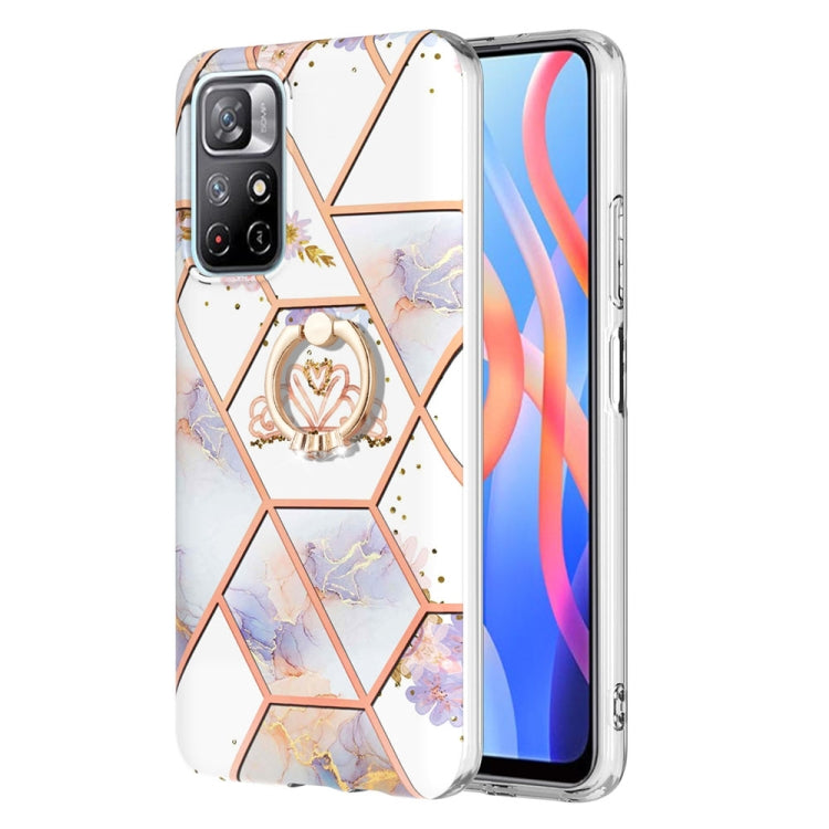 Splicing Marble Flower Pattern TPU Ring Holder Case, For Xiaomi Redmi Note 9 / 10X 4G, For Xiaomi Redmi Note 11 5G Chinese, For Xiaomi Redmi Note 11 Pro 5G / 4G Foreign, For Xiaomi Redmi Note 11 Pro / Note 11 Pro+                                       ...