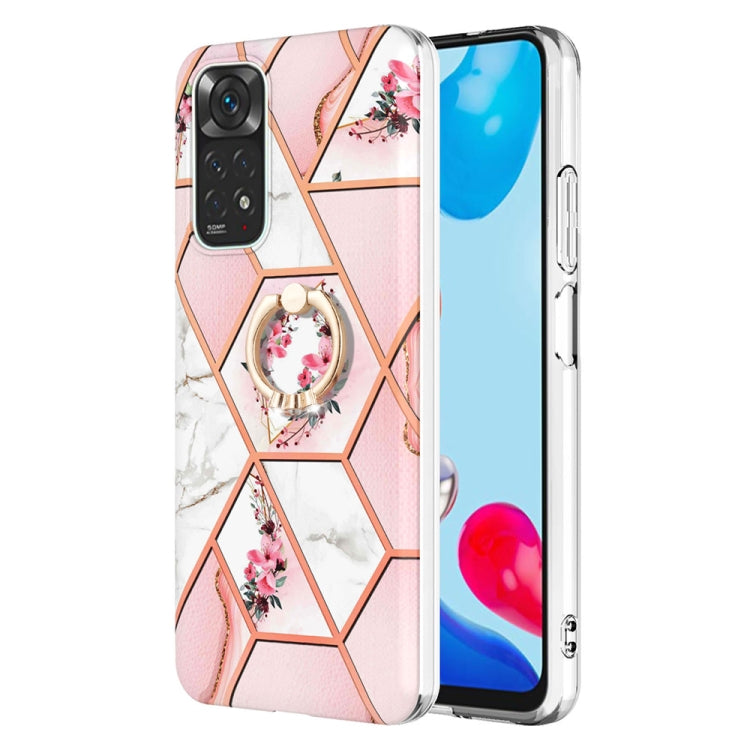Splicing Marble Flower Pattern TPU Ring Holder Case, For Xiaomi Redmi Note 9 / 10X 4G, For Xiaomi Redmi Note 11 5G Chinese, For Xiaomi Redmi Note 11 Pro 5G / 4G Foreign, For Xiaomi Redmi Note 11 Pro / Note 11 Pro+                                       ...