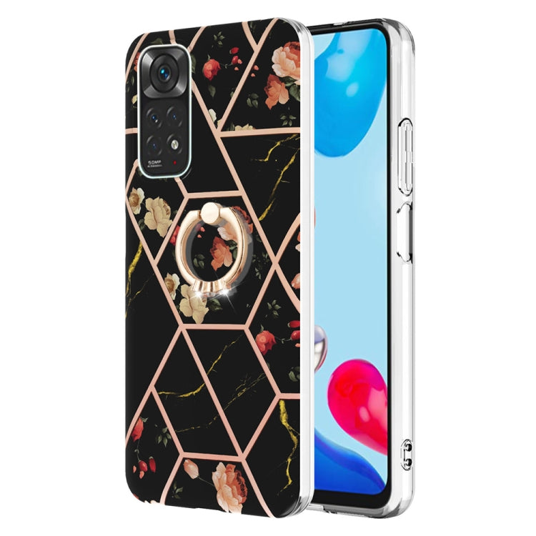 Splicing Marble Flower Pattern TPU Ring Holder Case, For Xiaomi Redmi Note 9 / 10X 4G, For Xiaomi Redmi Note 11 5G Chinese, For Xiaomi Redmi Note 11 Pro 5G / 4G Foreign, For Xiaomi Redmi Note 11 Pro / Note 11 Pro+                                       ...