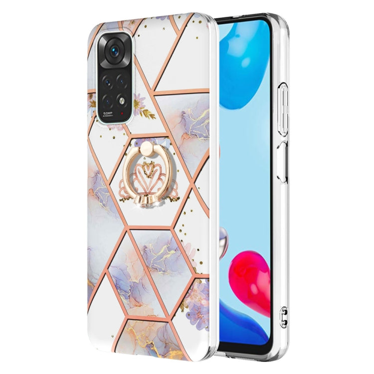 Splicing Marble Flower Pattern TPU Ring Holder Case, For Xiaomi Redmi Note 9 / 10X 4G, For Xiaomi Redmi Note 11 5G Chinese, For Xiaomi Redmi Note 11 Pro 5G / 4G Foreign, For Xiaomi Redmi Note 11 Pro / Note 11 Pro+                                       ...