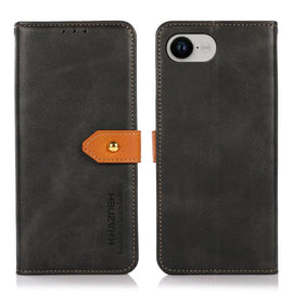 KHAZNEH Dual-color Cowhide Texture Flip Leather Phone Case, For iPhone 17e / 16e, For iPhone 17 Pro Max, For iPhone 17 Pro, For iPhone 17, For iPhone Air, For iPhone 16 Pro Max, For iPhone 16 Pro, For iPhone 16 Plus, For iPhone 16, For iPhone 15 Pro Ma...