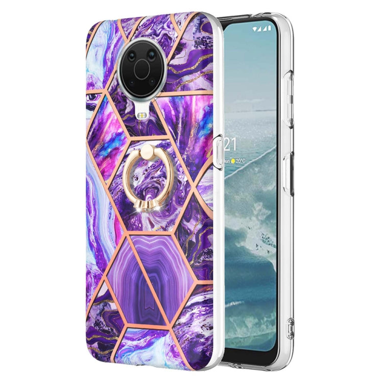 Splicing Marble Pattern Dual-side IMD TPU Ring Holder Case, For Nokia G20 / G10, For Nokia G21 / G11, For OPPO Realme 9 Pro+ 5G, For OPPO Realme 9 Pro 5G, For OPPO Realme 9i / A36 / A96 4G, For Xiaomi Redmi Note 11 5G Chinese                           ...