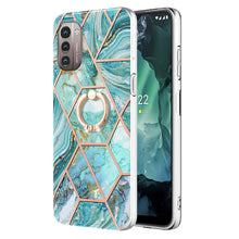 Load image into Gallery viewer, Splicing Marble Pattern Dual-side IMD TPU Ring Holder Case, For Nokia G20 / G10, For Nokia G21 / G11, For OPPO Realme 9 Pro+ 5G, For OPPO Realme 9 Pro 5G, For OPPO Realme 9i / A36 / A96 4G, For Xiaomi Redmi Note 11 5G Chinese                           ...