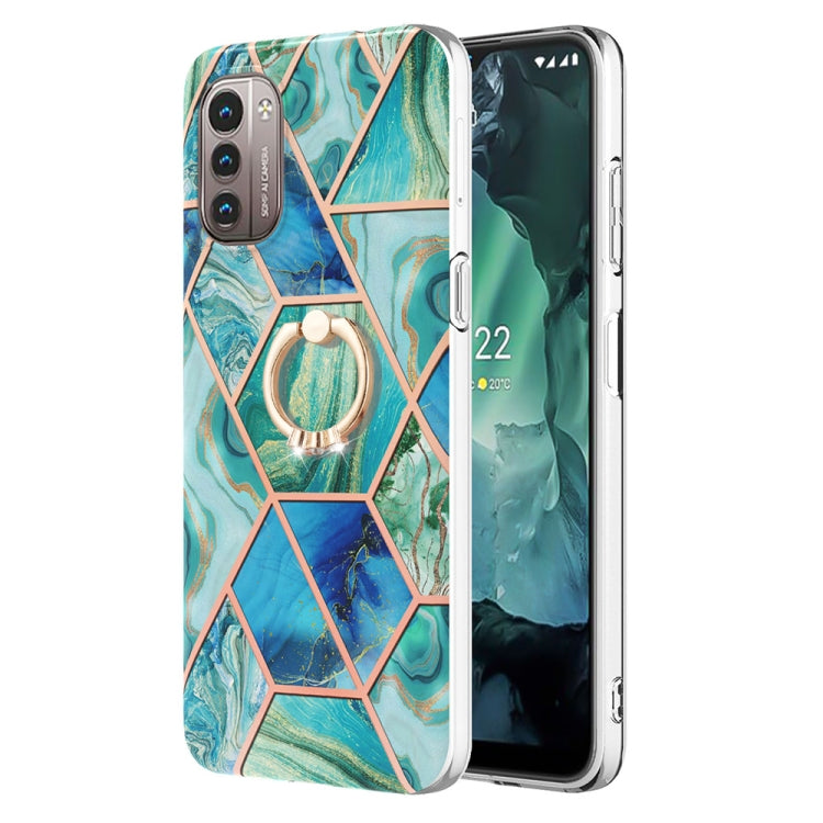Splicing Marble Pattern Dual-side IMD TPU Ring Holder Case, For Nokia G20 / G10, For Nokia G21 / G11, For OPPO Realme 9 Pro+ 5G, For OPPO Realme 9 Pro 5G, For OPPO Realme 9i / A36 / A96 4G, For Xiaomi Redmi Note 11 5G Chinese                           ...