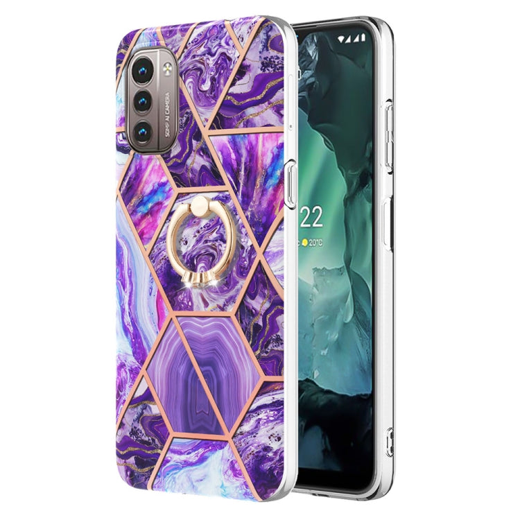 Splicing Marble Pattern Dual-side IMD TPU Ring Holder Case, For Nokia G20 / G10, For Nokia G21 / G11, For OPPO Realme 9 Pro+ 5G, For OPPO Realme 9 Pro 5G, For OPPO Realme 9i / A36 / A96 4G, For Xiaomi Redmi Note 11 5G Chinese                           ...