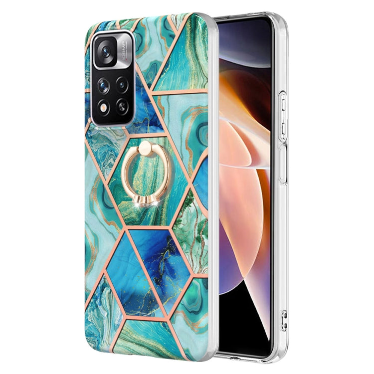 Splicing Marble Pattern Dual-side IMD TPU Ring Holder Case, For Nokia G20 / G10, For Nokia G21 / G11, For OPPO Realme 9 Pro+ 5G, For OPPO Realme 9 Pro 5G, For OPPO Realme 9i / A36 / A96 4G, For Xiaomi Redmi Note 11 5G Chinese                           ...