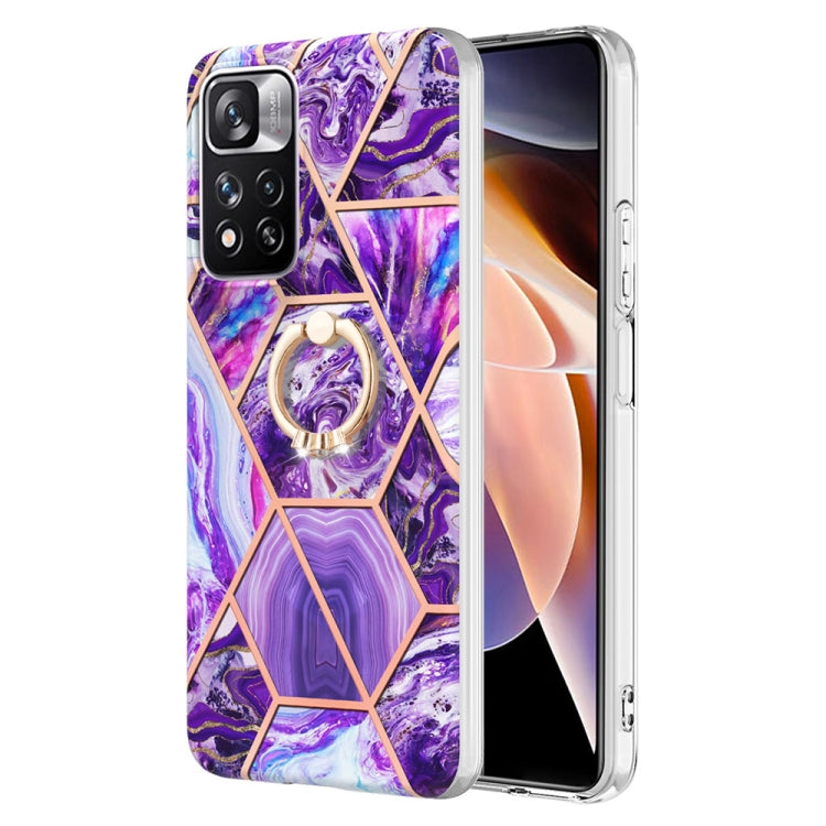 Splicing Marble Pattern Dual-side IMD TPU Ring Holder Case, For Nokia G20 / G10, For Nokia G21 / G11, For OPPO Realme 9 Pro+ 5G, For OPPO Realme 9 Pro 5G, For OPPO Realme 9i / A36 / A96 4G, For Xiaomi Redmi Note 11 5G Chinese                           ...