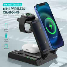 Load image into Gallery viewer, D2 15W Max 6 in 1 Multifunction Fast Wireless Charger Holder