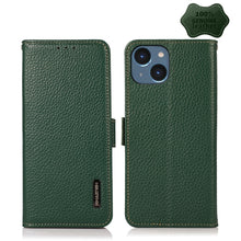 Load image into Gallery viewer, KHAZNEH Side-Magnetic Litchi Genuine Leather RFID Phone Case, For iPhone 14 Plus, For iPhone 14 Pro Max, For iPhone 14 Pro, For iPhone 14
