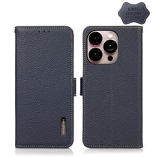 Load image into Gallery viewer, KHAZNEH Side-Magnetic Litchi Genuine Leather RFID Phone Case, For iPhone 14 Plus, For iPhone 14 Pro Max, For iPhone 14 Pro, For iPhone 14
