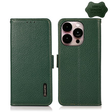 Load image into Gallery viewer, KHAZNEH Side-Magnetic Litchi Genuine Leather RFID Phone Case, For iPhone 14 Plus, For iPhone 14 Pro Max, For iPhone 14 Pro, For iPhone 14
