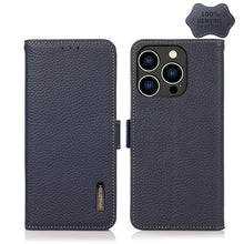 Load image into Gallery viewer, KHAZNEH Side-Magnetic Litchi Genuine Leather RFID Phone Case, For iPhone 14 Plus, For iPhone 14 Pro Max, For iPhone 14 Pro, For iPhone 14