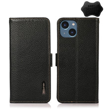 Load image into Gallery viewer, KHAZNEH Side-Magnetic Litchi Genuine Leather RFID Phone Case, For iPhone 14 Plus, For iPhone 14 Pro Max, For iPhone 14 Pro, For iPhone 14