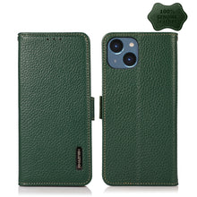 Load image into Gallery viewer, KHAZNEH Side-Magnetic Litchi Genuine Leather RFID Phone Case, For iPhone 14 Plus, For iPhone 14 Pro Max, For iPhone 14 Pro, For iPhone 14