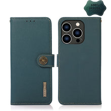 Load image into Gallery viewer, KHAZNEH Custer Genuine Leather RFID Phone Case, For iPhone 14 Plus, For iPhone 14 Pro Max, For iPhone 14 Pro, For iPhone 14