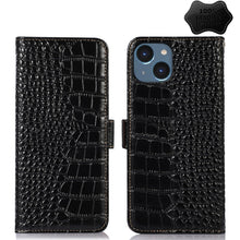 Load image into Gallery viewer, Crocodile Top Layer Cowhide Leather Phone Case, For iPhone 14 Plus, For iPhone 14 Pro Max, For iPhone 14 Pro, For iPhone 14