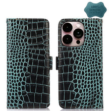 Load image into Gallery viewer, Crocodile Top Layer Cowhide Leather Phone Case, For iPhone 14 Plus, For iPhone 14 Pro Max, For iPhone 14 Pro, For iPhone 14