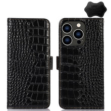 Load image into Gallery viewer, Crocodile Top Layer Cowhide Leather Phone Case, For iPhone 14 Plus, For iPhone 14 Pro Max, For iPhone 14 Pro, For iPhone 14