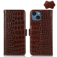 Load image into Gallery viewer, Crocodile Top Layer Cowhide Leather Phone Case, For iPhone 14 Plus, For iPhone 14 Pro Max, For iPhone 14 Pro, For iPhone 14