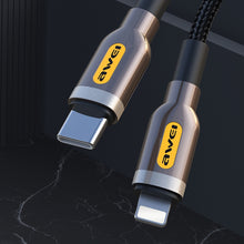 Load image into Gallery viewer, awei CL-125L Type-C / USB-C to 8 Pin Fast Charging Data Cable, Length: 1m